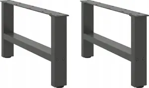 Galdiņa kājas VidaXL modelis 4013270, tērauds, antracīta apdare, 2 gab., augstums 70 cm, platums regulējams 30–31 cm