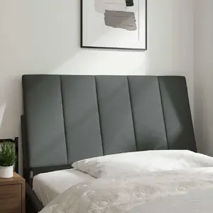 Изголовье/подножие VidaXL 4019150 тёмно-серое – полиэстер, наполнитель полипропиленовое волокно, ширина 1000 мм, высота 450 мм, глубина 30 мм