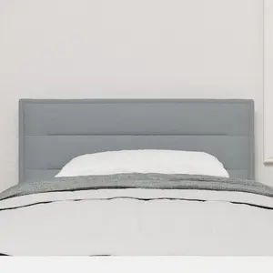 Galvgalis VidaXL 80 cm gaiši pelēks audums — polsterēts gultas galvgalis