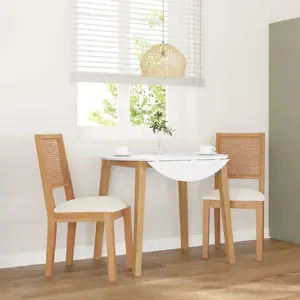 Dining Chairs set 2 pcs VidaXL – solid rubberwood frame with cushions