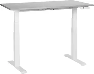 Galds Beliani Destines pelēki‑balts, modelis 443576 Bel, taisnstūrveida darba virsma 120 x 72 cm