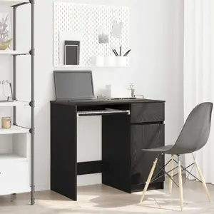 Galds VidaXL modelis 861824 Melns — kompakts darba galds mājai vai birojam