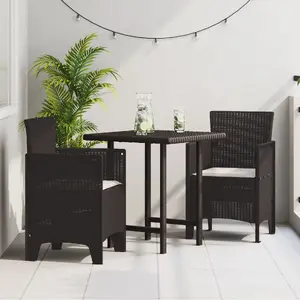 Dārza krēslu komplekts ar spilveniem VidaXL modelis 847454 — 2 gab., brūns rāmis, taupe spilveni