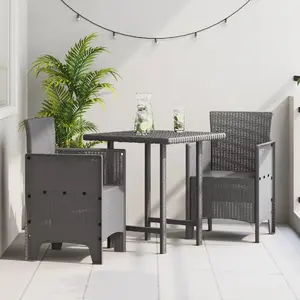 Dārza krēslu komplekts VidaXL modelis 847463 — 2 gab., gaiši pelēks sintētiskais plastmasa