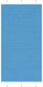 Плиссированная рулонная штора VidaXL модель 4015213 синяя, ширина ткани 109,4 см для окна 110x200 см