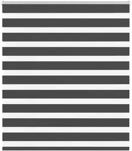 Roller Zebra Blind VidaXL — black polyester fabric width 130.9 cm