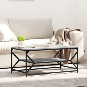 Журнальный стол VidaXL модель 868234 Grey Sonoma, столешница из инженерной древесины, 90 x 50 x 40 см