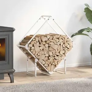 Log Rack VidaXL firewood storage stand, white, model 864284, 80x25x80 cm