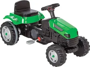 Pedāļu traktors Woopie modelis 0716053828439 — bērnu vizināšanās rotaļlieta, zaļš