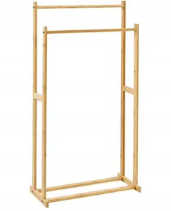 Towel stand Beliani HOBOKEN bamboo towel rack 45 x 84 cm light wood