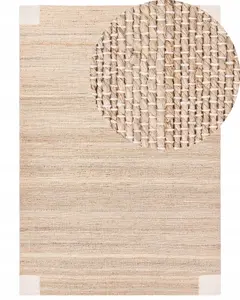 Area rug Beliani AMRAVATI in light beige, jute fiber, 160 x 230 cm