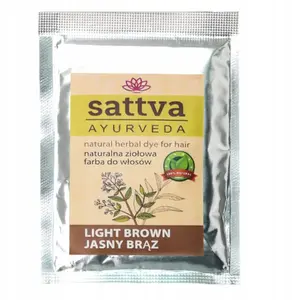 Краска для волос Sattva натуральная травяная Light Brown 10g – растительный порошок-окрась