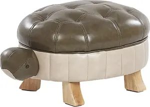 Пуф Beliani Turtle — мягкий пуф в виде животного, зелёный, декоративное сиденье