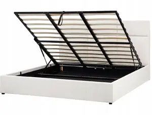 Кровать с ящиком для хранения Beliani LAGORD 180 x 200 см, слоновая кость