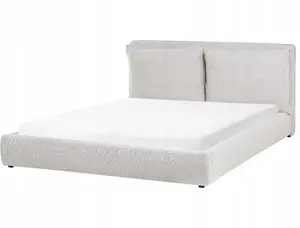 Waterbed frame Beliani BAJONNA 180 x 200 cm light gray