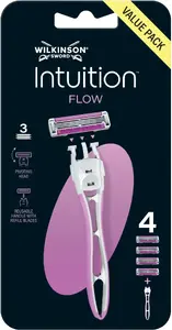 Женская бритва Wilkinson Intuition Flow с 4 сменными кассетами