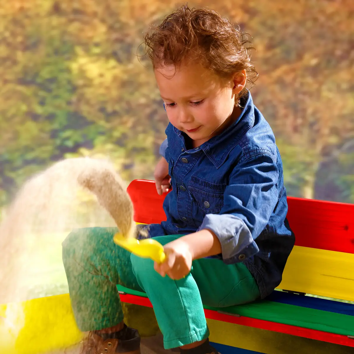 Axi Ella Sandbox Rainbow — деревянная прямоугольная песочница Photo 11