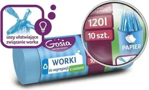 Atkritumu maisi Politan Gosia GOS000200 — 120 l, zili, 10 gab., šķirošanai