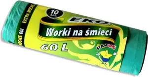 Atkritumu maisi Pakuś Worki Eko 60L A10 zaļi (EAN 5902596855529)