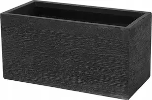 Flower pot Beliani MYRA black (model 86774 Bel) — rectangular planter 60×29×30 cm