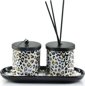 Diffuser with Scented Candle Mondex PANTERA — combination set with fragrance elements