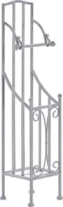 Metal toilet paper holder stand Beliani BRISA, metal construction, grey