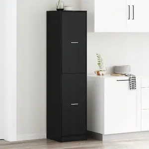 Шкаф-аптечка VidaXL модель 3365626 Черный дуб из шпонированной плиты 40x41x174.5 см