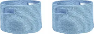 Set of 2 cotton storage baskets Beliani CHINIOT in blue