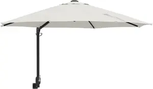 Parasol (offset) VidaXL model 42003227 — sand polyester canopy, aluminium frame, large folding
