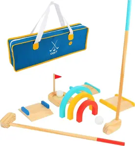 Wooden Golf Game Set for 2 Players 13 pcs Tooky Toy TH557