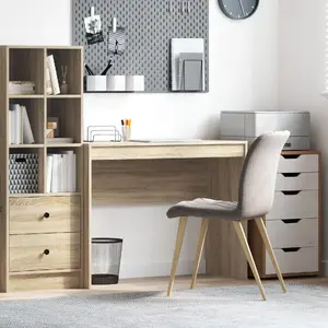 Rakstāmgaldiņš VidaXL modelis 869404 Sonoma ozols 100 x 100 cm taisnstūrveida