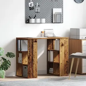 Galdiņš VidaXL brūns 90 x 50 cm taisnstūra darba galds, modelis 869512