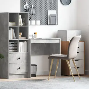 Desk VidaXL model 869381, grey, tabletop 70 x 40 cm, compact writing table