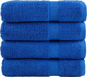 Bath Towels set VidaXL premium 4 pcs blue 70x140 cm