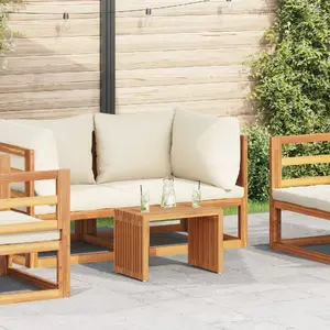 Уличный кофейный стол VidaXL 50 x 32,5 x 35 см из цельного тикового дерева