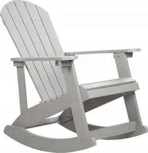 Garden chair Beliani ADIRONDACK in light grey MDF – outdoor seating chair
