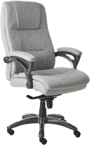 Office chair Beliani MAGNUS Len Gray — swivel office seating, fabric upholstery, adjustable height