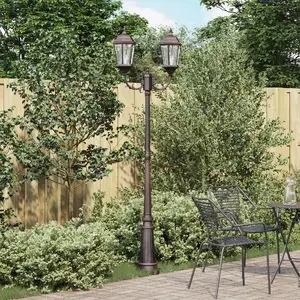 Уличный садовый фонарь VidaXL 42000338 коричневый алюминий, 68 x 20 x 235 см
