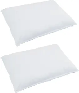 Blanket and Pillow Set VidaXL 3 pcs White 240 x 220 cm Down Fill