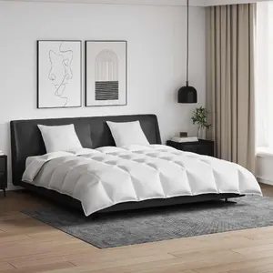 Duvet set VidaXL 3-piece white 200 x 200 cm feather filling