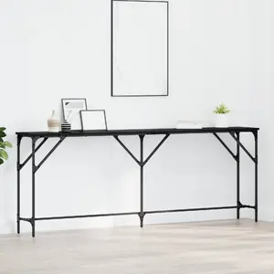 Console table VidaXL model 871342 Black oak 200×29×75 cm, wood-based material