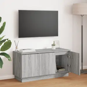 ТВ-тумба VidaXL модель 869671, серый Sonoma, инженерная древесина, 100×38×49 см