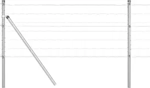 Забор VidaXL Euro Fence с 13 столбами 0.8x25 м оцинкованная сталь