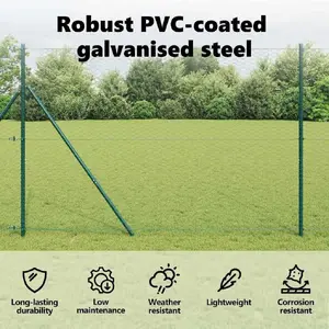 VidaXL Hexagonal Fence Green 1.6 x 50 m Steel Lumarko