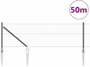 Ограждение VidaXL шестиугольная сетка серое 0,6 x 50 м сталь