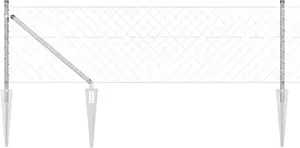 Žoga ķēžu sieta komplekts VidaXL 2 gab. cinkots tērauds 25 x 0.8 m