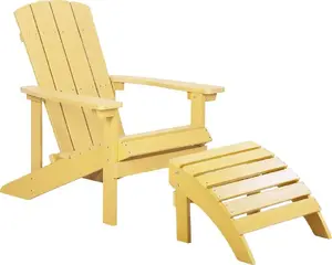 Уличное кресло Adirondack с подножкой Shumee модель 269972 жёлтое