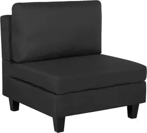 1-seater modular sofa module Shumee FEVIK — black, single-seat upholstered module