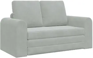 Диван-кровать 2 в 1 VidaXL модель 4106684 светло-серый 148×71×83 см бархат