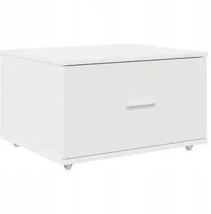 Drawer on Wheels VidaXL model 869306, white composite fabric 55×45×33.5 cm